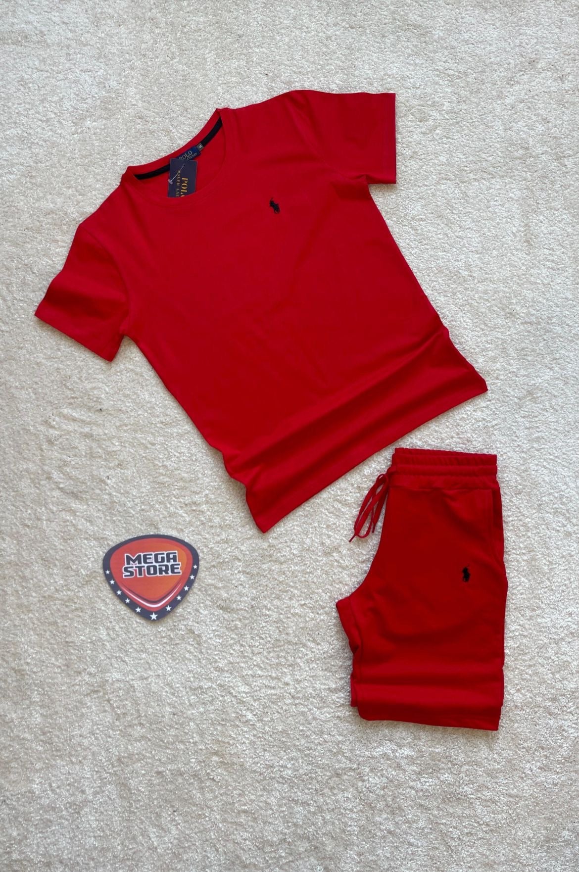 CONJUNTO RALPH LAUREN ROJO + AURICULARES