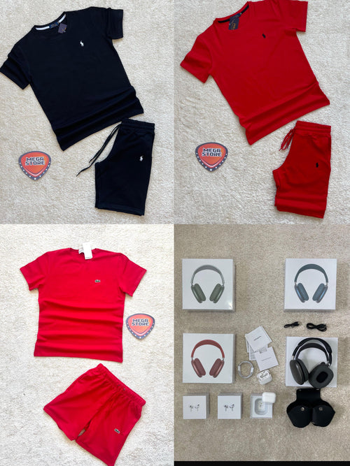 CONJUNTO RALPH LAUREN ROJO + AURICULARES